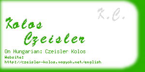kolos czeisler business card